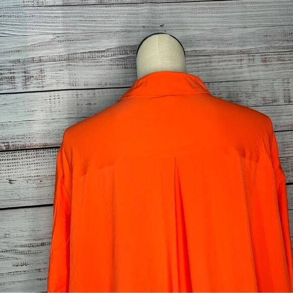 Athleta Urbanite Shirt Women’s Plus Size 3X  Button up Oversized Orange 530498 - Picture 4 of 11